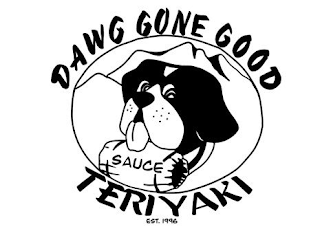DAWG GONE GOOD TERIYAKI SAUCE EST. 1996 logo