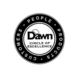 DAWN CIRCLE OF EXCELLENCE PEOPLE · PRODUCTS · CUSTOMERS · logo