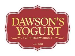 DAWSON'S YOGURT & FUDGEWORKS EST. 1988 logo