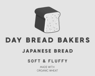 DAY BREAD BAKERS JAPANESE BREAD SOFT & FLUFFY MADE WITH ORGANIC WHEAT logo