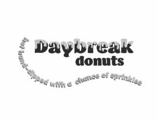 DAYBREAK DONUTS HOT HAND-DIPPED WITH A CHANCE OF SPRINKLES logo