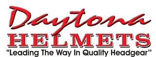 DAYTONA HELMETS "LEADING THE WAY IN QUALITY HEADGEAR" logo
