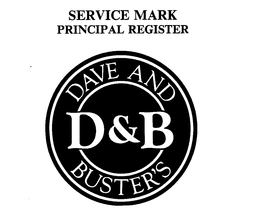 D&B DAVE AND BUSTER'S logo