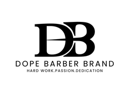 DB DOPE BARBER BRAND HARD WORK.PASSION.DEDICATION logo