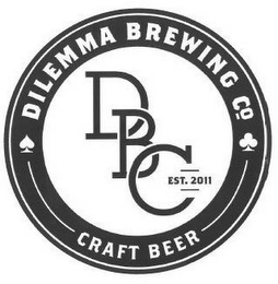 DBC DILEMMA BREWING CO. EST. 2011 CRAFT BEER logo