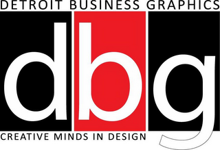 DBG DETROIT BUSINESS GRAPHICS CREATIVE MINDS IN DESIGN logo