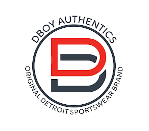 DBOY AUTHENTICS - ORIGINAL DETROIT SPORTSWEAR BRAND DB logo