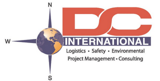 DC INTERNATIONAL N W S LOGISTICS · SAFETY · ENVIRONMENTAL PROJECT MANAGEMENT · CONSULTING logo