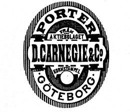 D.CARNEGIE & CO. PORTER GOTEBORG FRAN AKTIEBOLAGET KORKSTAMPEL logo