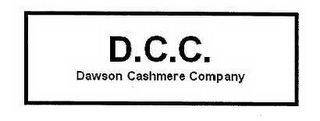 D.C.C.  DAWSON CASHMERE COMPANY logo