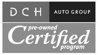 DCH AUTO GROUP CERTIFIED PRE-OWNED PROGRAM logo