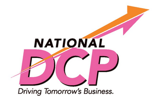 DCP NATIONAL DRIVING TOMORROW'S BUSINESS. logo