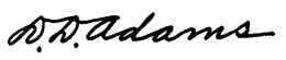 D.D. ADAMS logo