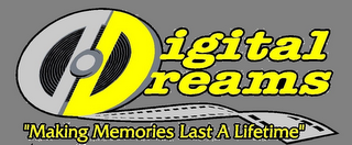 DD DIGITAL DREAMS "MAKING MEMORIES LAST A LIFETIME logo