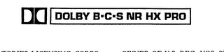 DD DOLBY B.C.S NR HX PRO logo