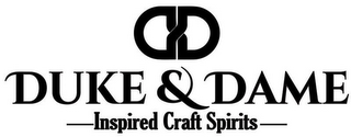 DD DUKE & DAME INSPIRED CRAFT SPIRITS logo