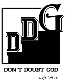 DDG DON'T DOUBT GOD LIFE WEAR logo