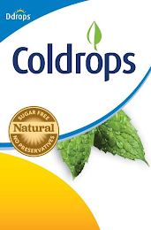 DDROPS COLDROPS SUGAR FREE NATURAL NO PRESERVATIVES logo