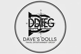 DDTEG DAVES DOLLS TRAVEL ENTERTAINMENT GROUP WEST NORTH EAST SOUTH logo