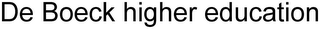 DE BOECK HIGHER EDUCATION logo