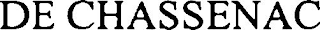 DE CHASSENAC logo