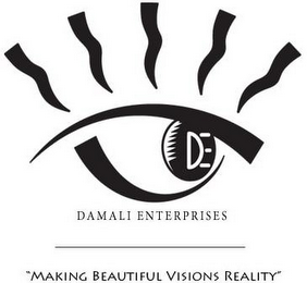 DE DAMALI ENTERPRISES "MAKING BEAUTIFUL VISIONS REALITY" logo