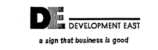 DE DEVELOPMENT EAST A SIGN THAT BUSINESS IS GOOD