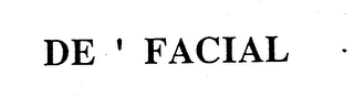 DE ' FACIAL logo