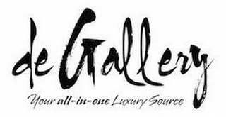 DE GALLERY YOUR ALL-IN-ONE LUXURY SOURCE logo