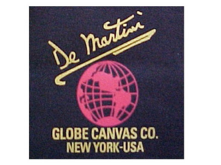 DE MARTINI GLOBE CANVAS CO. NEW YORK - USA logo