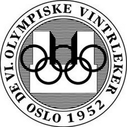 DE VI. OLYMPISKE VINTRLEKER OSLO 1952 logo