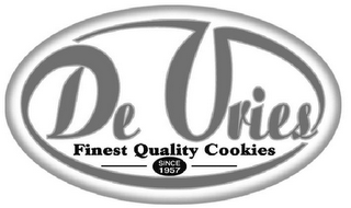 DE VRIES FINEST QUALITY COOKIES SINCE 1957 logo