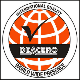DEACERO WORLD WIDE PRESENCE INTERNATIONAL QUALITY logo