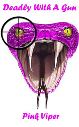 DEADLY WITH A GUN PINK VIPER logo