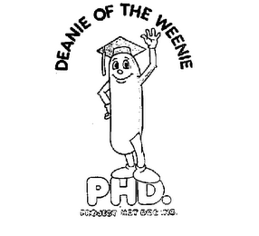 DEANIE OF THE WEENIE PHD. PROJECT HOT DOG INC. logo