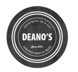 DEANO'S GREATNESS IN A SIP SINCE 1970'S FAMERATIONALLY MADE logo