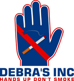 DEBRA'S INC, HANDS UP DON T SMOKE logo