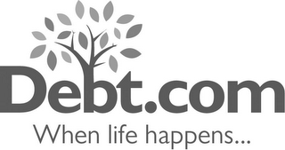 DEBT.COM WHEN LIFE HAPPENS... logo