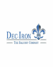 DEC-IRON THE BALCONY COMPANY logo