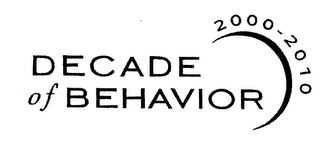 DECADE OF BEHAVIOR 2000-2010 logo