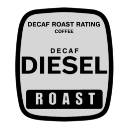 DECAF ROAST RATING COFFEE DECAF DIESEL ROAST logo