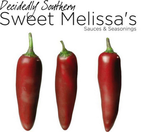 DECIDEDLY SOUTHERN SWEET MELISSA'S SAUCES & SEASONINGS logo