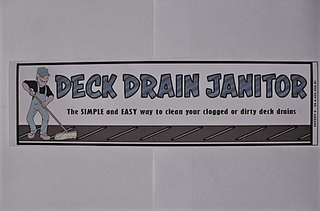 DECK DRAIN JANITOR, THE SIMPLE AND EASY WAY TO CLEAN YOUR CLOGGED OR DIRTY DECK DRAINS logo