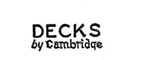 DECKS BY CAMBRIDGE logo