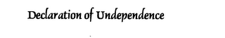 DECLARATION UNDEPENDENCE logo