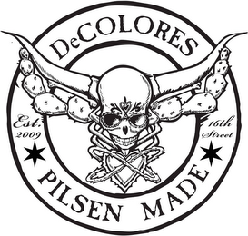 DECOLORES PILSEN MADE EST. 2009 16TH STREET logo