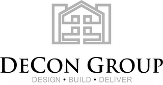 DECON GROUP DESIGN BUILD DELIVER logo