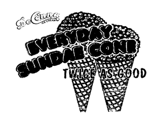 DECONNA ICE CREAM EVERYDAY SUNDAE CONE TWICE AS GOOD logo