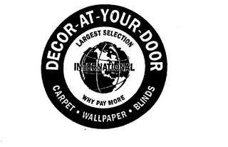 DECOR-AT-YOUR-DOOR INTERNATIONAL CARPET WALLPAPER BLINDS LARGEST SELECTION WHY PAY MORE logo