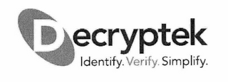 DECRYPTEK IDENTIFY. VERIFY. SIMPLIFY. logo